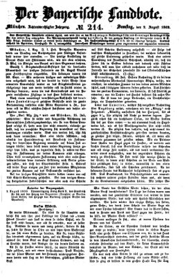Der Bayerische Landbote Samstag 2. August 1862