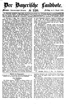 Der Bayerische Landbote Freitag 8. August 1862