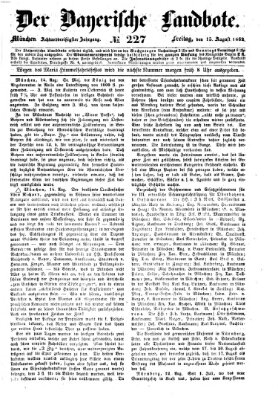 Der Bayerische Landbote Freitag 15. August 1862