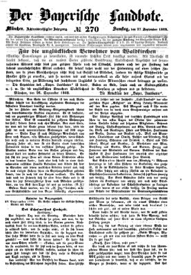 Der Bayerische Landbote Samstag 27. September 1862
