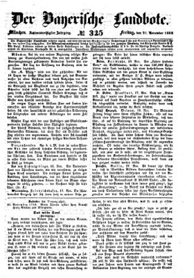 Der Bayerische Landbote Freitag 21. November 1862