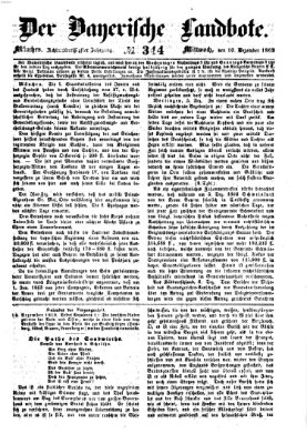 Der Bayerische Landbote Mittwoch 10. Dezember 1862