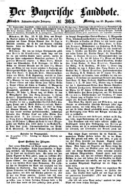 Der Bayerische Landbote Montag 29. Dezember 1862