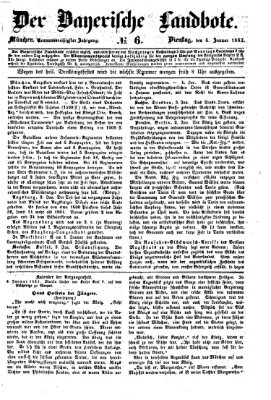 Der Bayerische Landbote Dienstag 6. Januar 1863