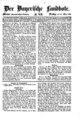 Der Bayerische Landbote Dienstag 24. März 1863