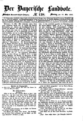 Der Bayerische Landbote Montag 18. Mai 1863