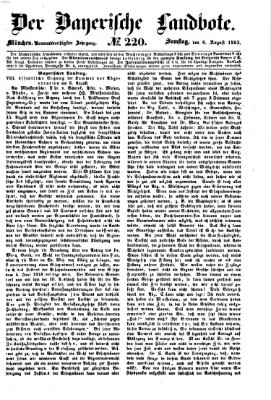 Der Bayerische Landbote Samstag 8. August 1863