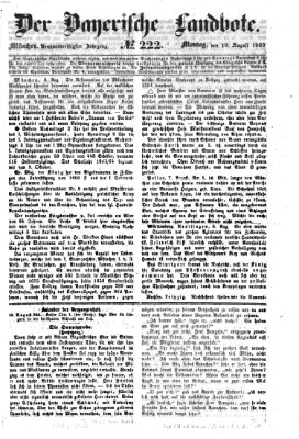 Der Bayerische Landbote Montag 10. August 1863