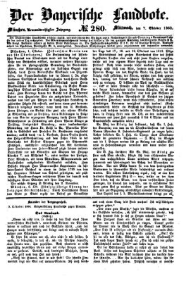 Der Bayerische Landbote Mittwoch 7. Oktober 1863