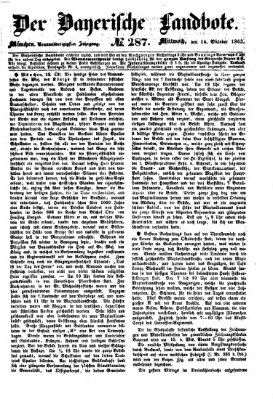 Der Bayerische Landbote Mittwoch 14. Oktober 1863