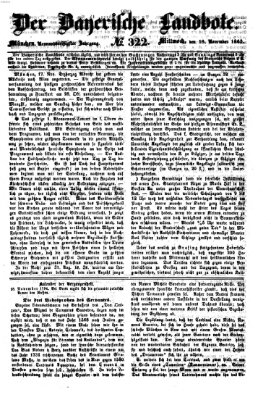 Der Bayerische Landbote Mittwoch 18. November 1863