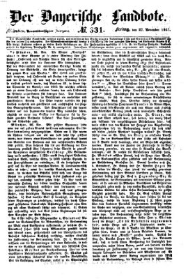 Der Bayerische Landbote Freitag 27. November 1863