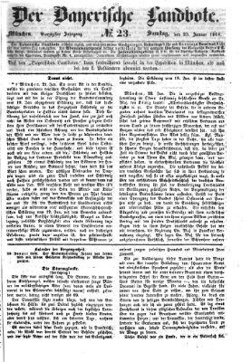 Der Bayerische Landbote Samstag 23. Januar 1864