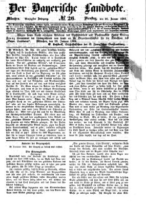 Der Bayerische Landbote Dienstag 26. Januar 1864