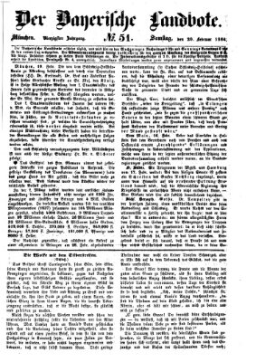Der Bayerische Landbote Samstag 20. Februar 1864
