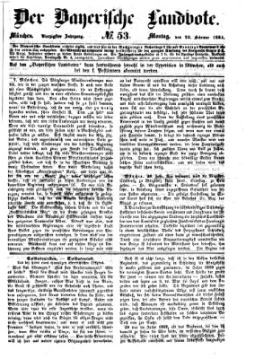 Der Bayerische Landbote Montag 22. Februar 1864
