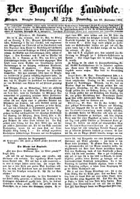 Der Bayerische Landbote Donnerstag 29. September 1864