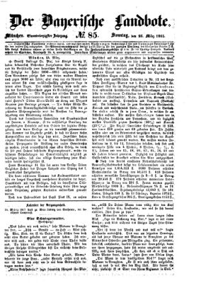 Der Bayerische Landbote Sonntag 26. März 1865