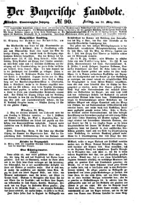 Der Bayerische Landbote Freitag 31. März 1865