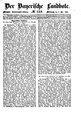 Der Bayerische Landbote Mittwoch 3. Mai 1865