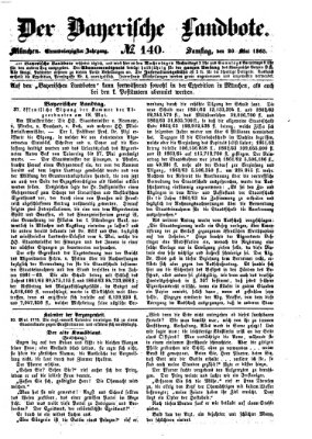 Der Bayerische Landbote Samstag 20. Mai 1865