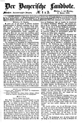 Der Bayerische Landbote Montag 1. Januar 1866
