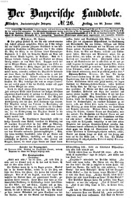 Der Bayerische Landbote Freitag 26. Januar 1866