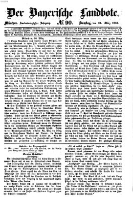 Der Bayerische Landbote Samstag 31. März 1866