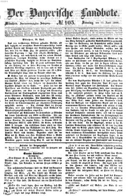 Der Bayerische Landbote Sonntag 15. April 1866