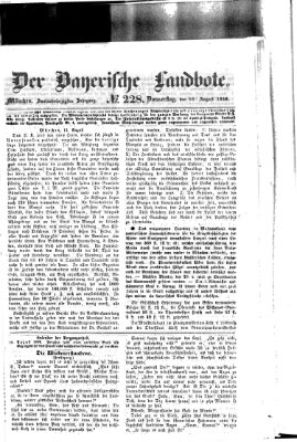 Der Bayerische Landbote Donnerstag 16. August 1866