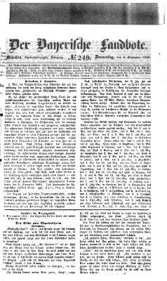 Der Bayerische Landbote Donnerstag 6. September 1866