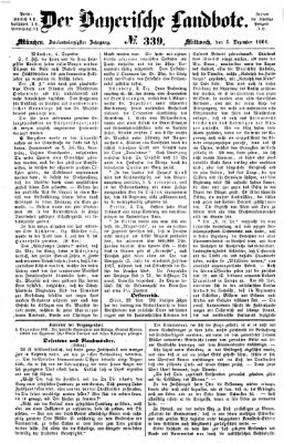 Der Bayerische Landbote Mittwoch 5. Dezember 1866