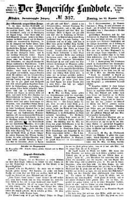 Der Bayerische Landbote Sonntag 23. Dezember 1866