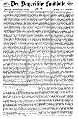 Der Bayerische Landbote Montag 7. Januar 1867