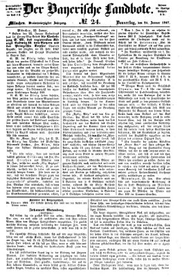 Der Bayerische Landbote Donnerstag 24. Januar 1867