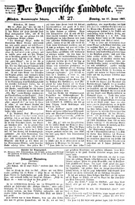 Der Bayerische Landbote Sonntag 27. Januar 1867