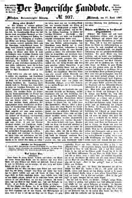 Der Bayerische Landbote Mittwoch 17. April 1867