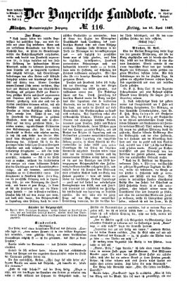 Der Bayerische Landbote Freitag 26. April 1867