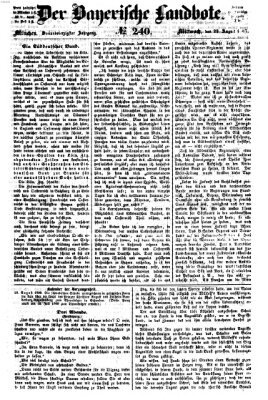 Der Bayerische Landbote Mittwoch 28. August 1867