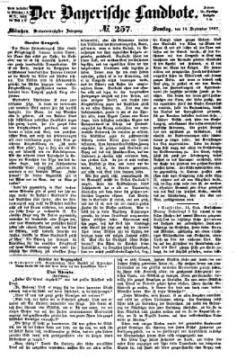 Der Bayerische Landbote Samstag 14. September 1867