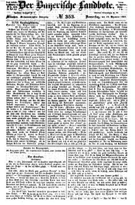 Der Bayerische Landbote Donnerstag 19. Dezember 1867
