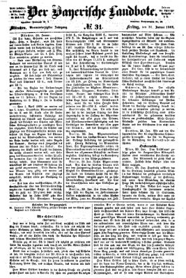 Der Bayerische Landbote Freitag 31. Januar 1868