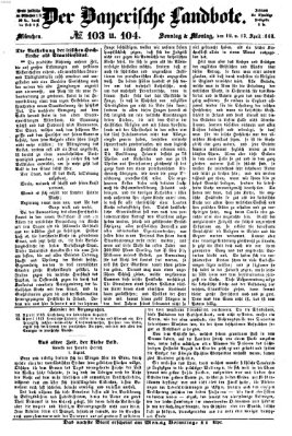 Der Bayerische Landbote Montag 13. April 1868
