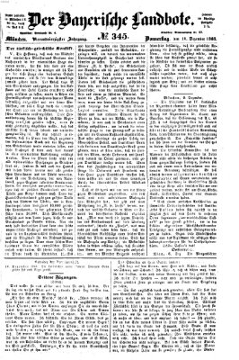 Der Bayerische Landbote Donnerstag 10. Dezember 1868