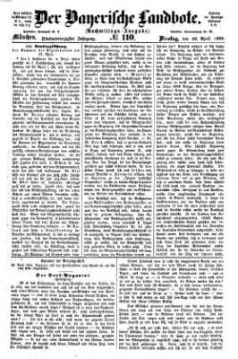 Der Bayerische Landbote Dienstag 20. April 1869