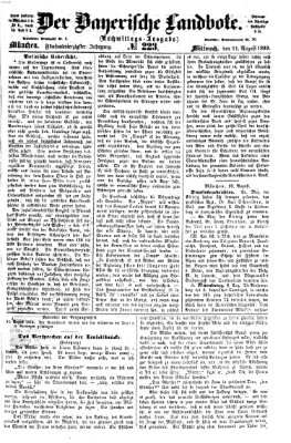 Der Bayerische Landbote Mittwoch 11. August 1869