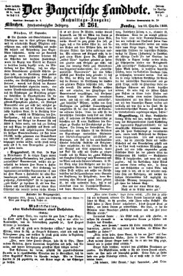 Der Bayerische Landbote Samstag 18. September 1869