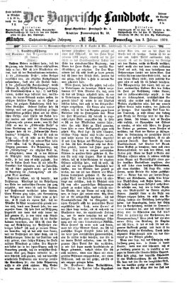 Der Bayerische Landbote Donnerstag 3. Februar 1870