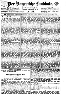 Der Bayerische Landbote Dienstag 7. Juni 1870