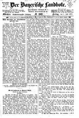 Der Bayerische Landbote Freitag 1. Juli 1870